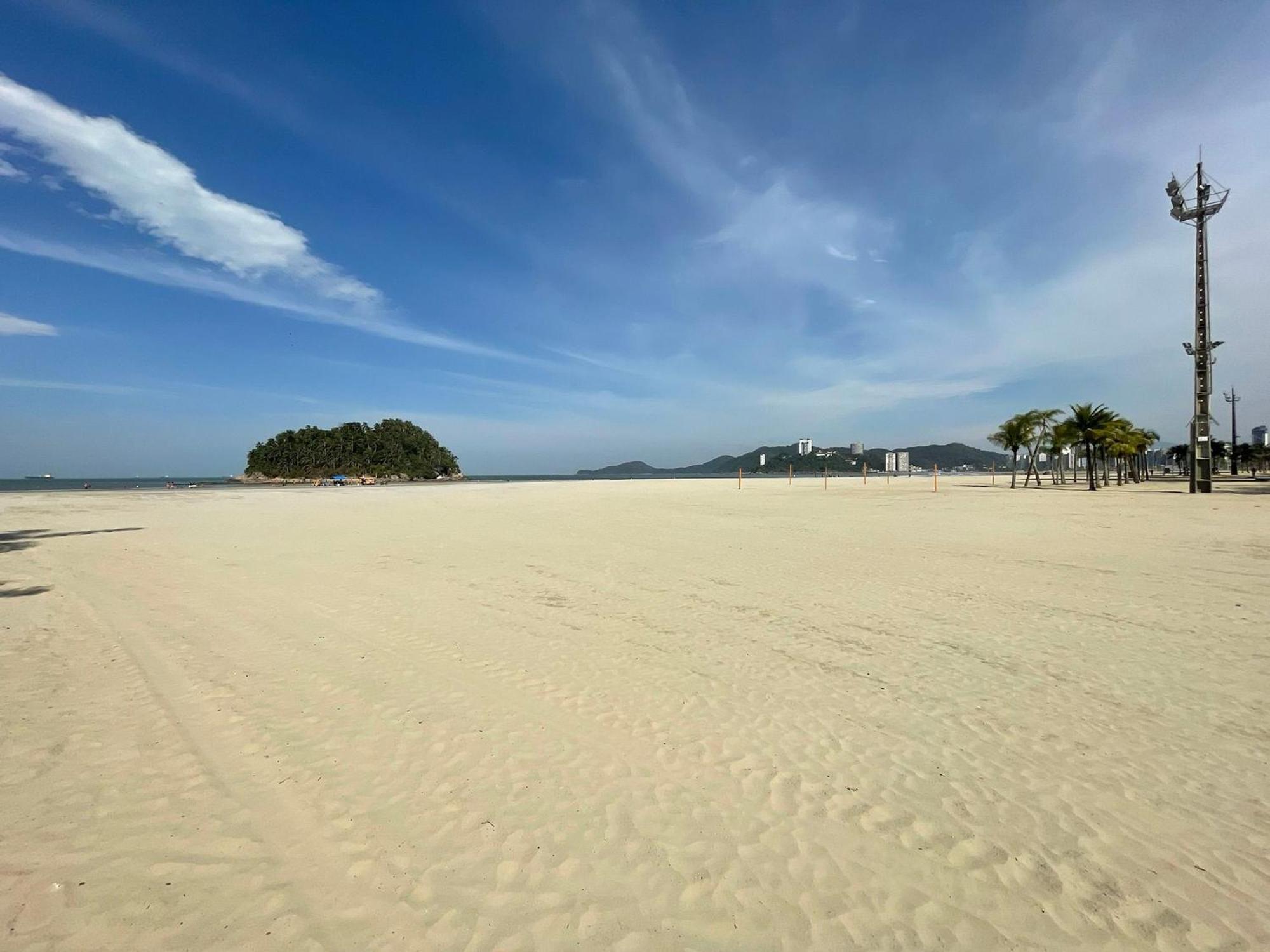 Apartamento Ap Pe Na Areia Vista Parcial Mar Santos  Exterior foto