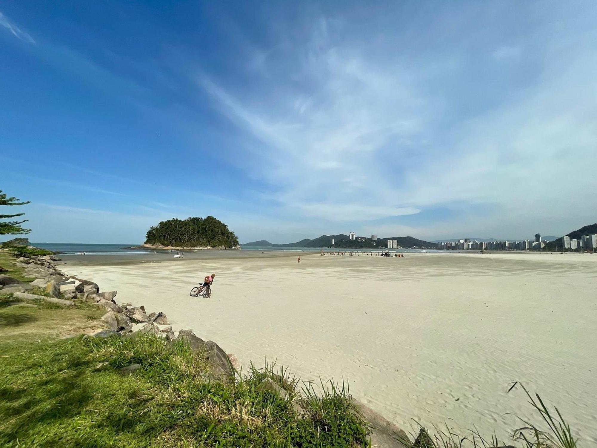 Apartamento Ap Pe Na Areia Vista Parcial Mar Santos  Exterior foto